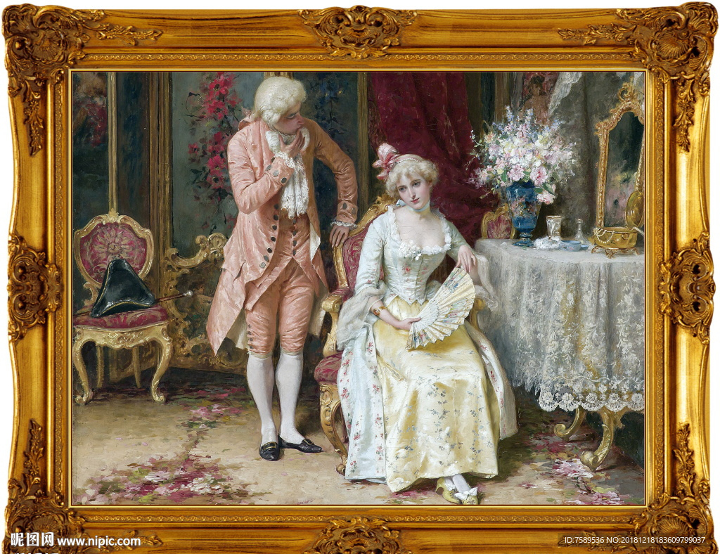 高清宫廷贵族油画