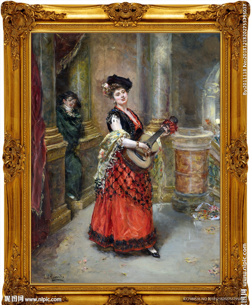 高清宫廷贵族油画