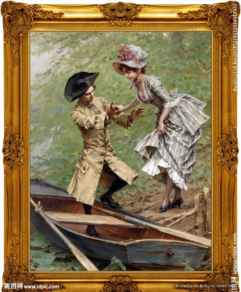 高清宫廷贵族油画