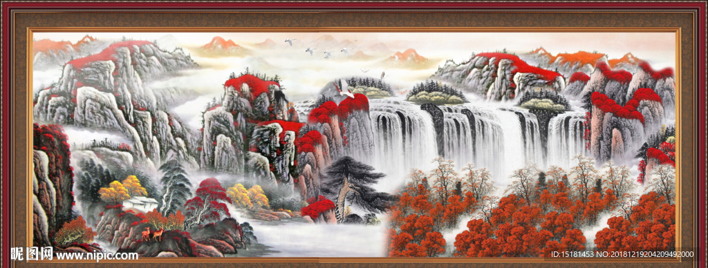 泰山 日出泰山 国画 泰山风光