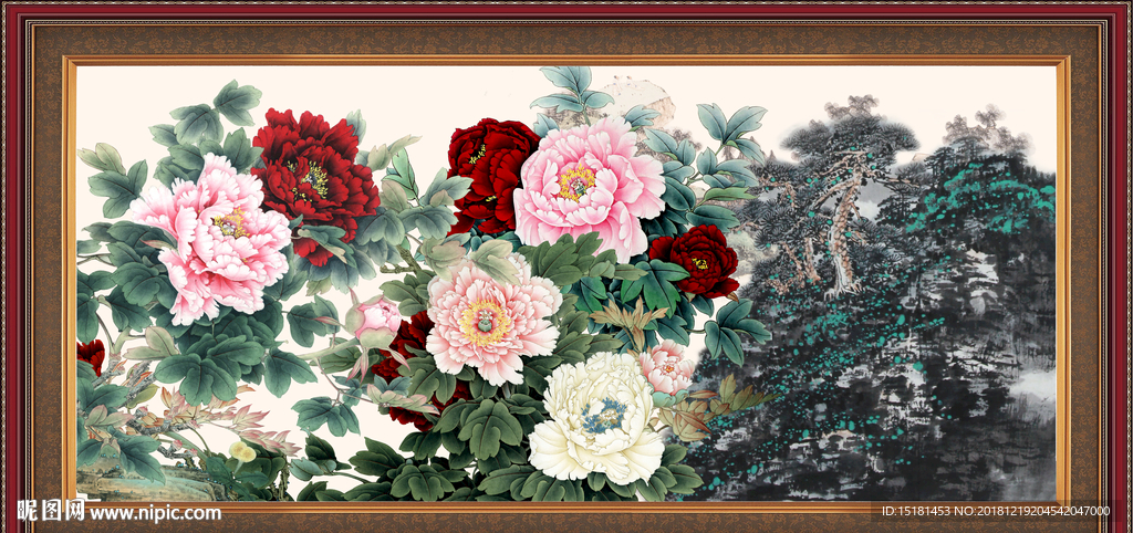国画牡丹