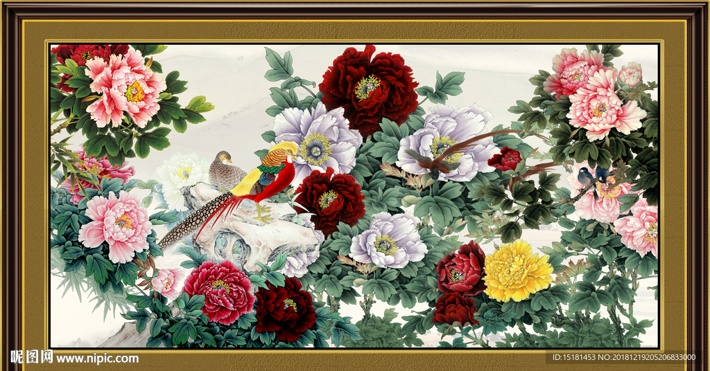 国画牡丹