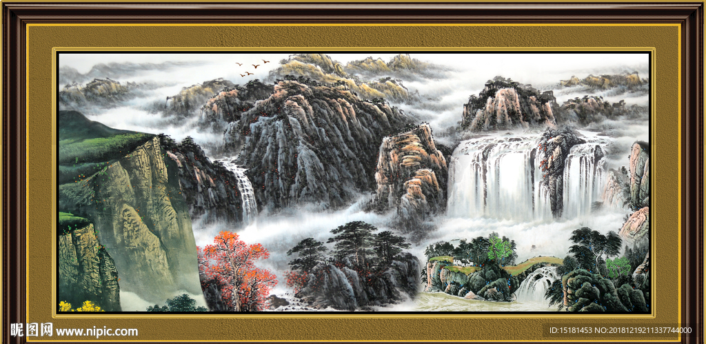 山水国画 巨幅山水