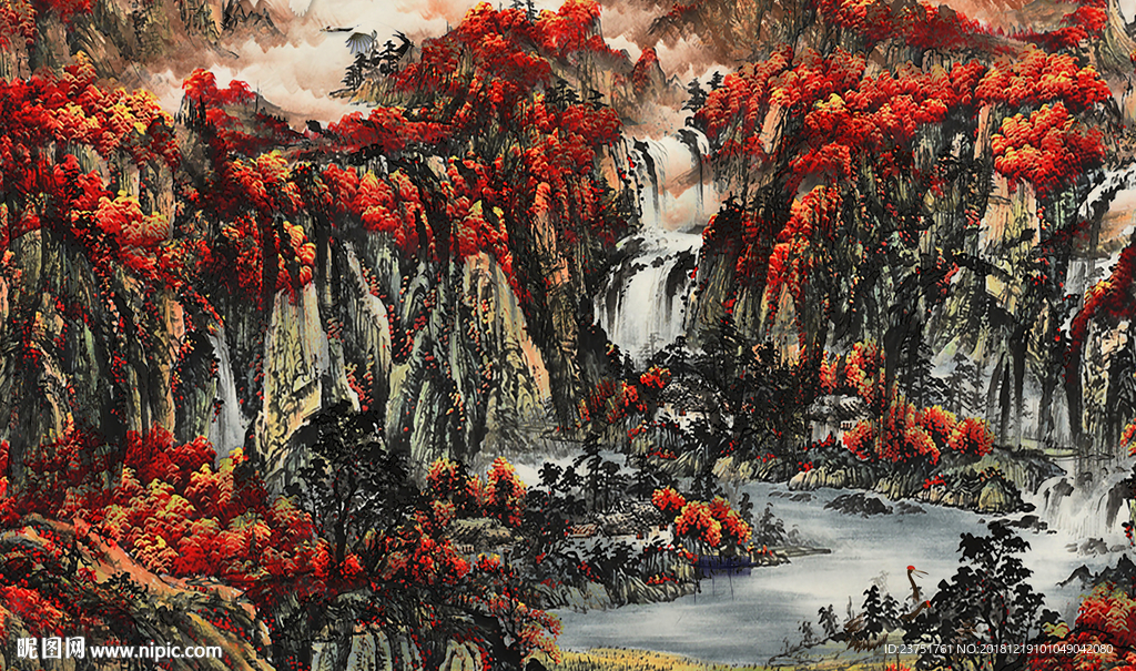 水墨背景墙