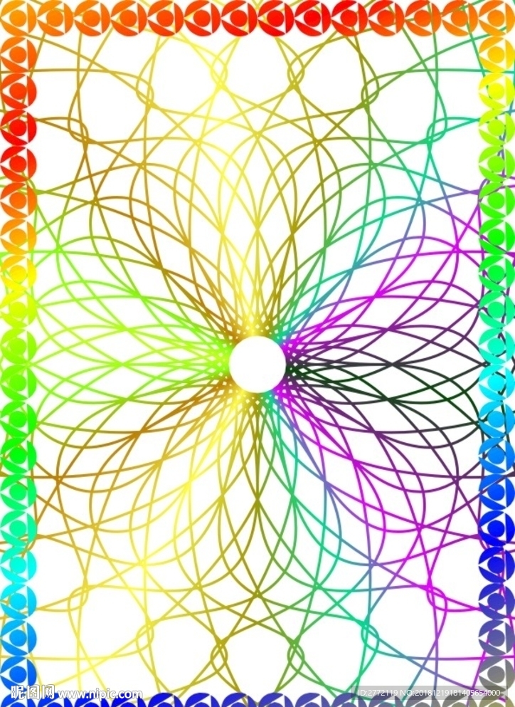 彩幻变色 花样证书纹