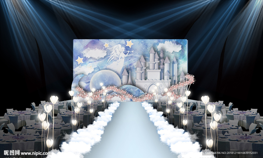 蓝色城堡婚礼仪式区