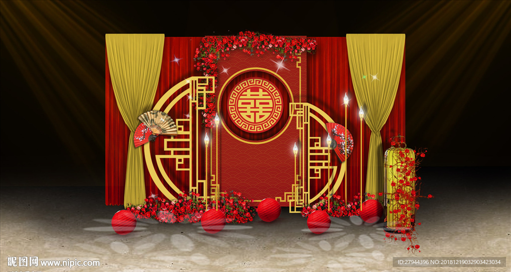 中式婚礼留影区