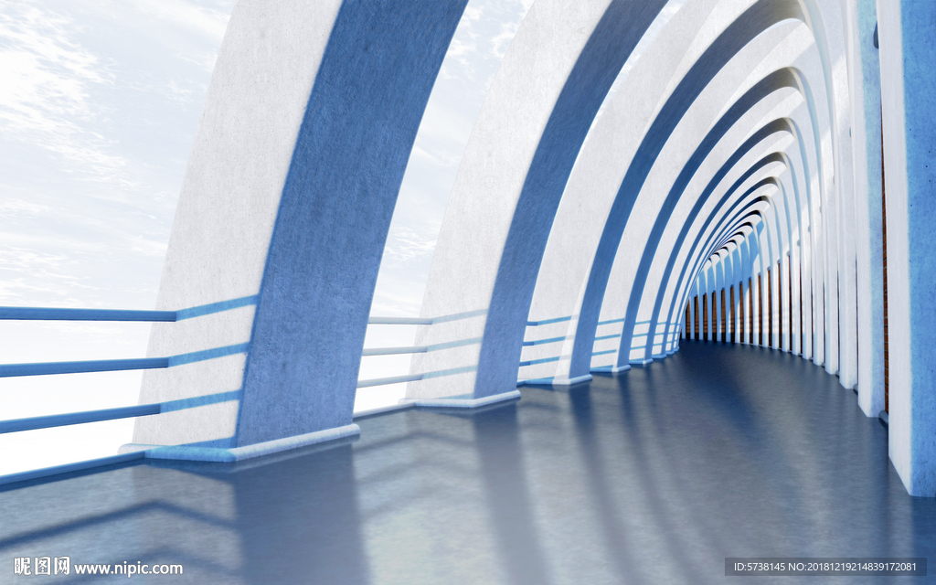 创意三维通道玄关屏风背景墙底纹