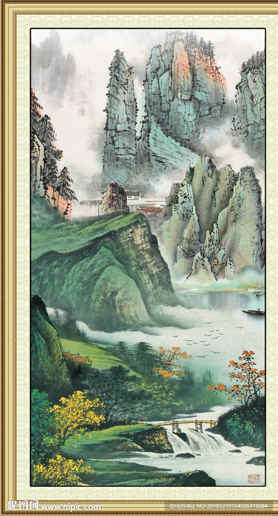 山水国画 巨幅山水
