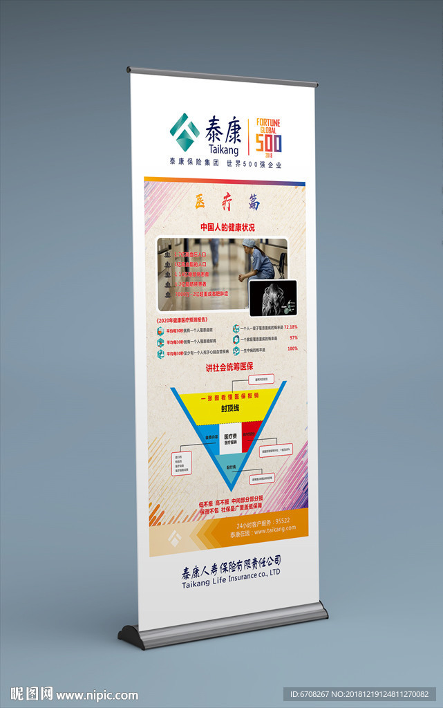 泰康人寿宣传展架