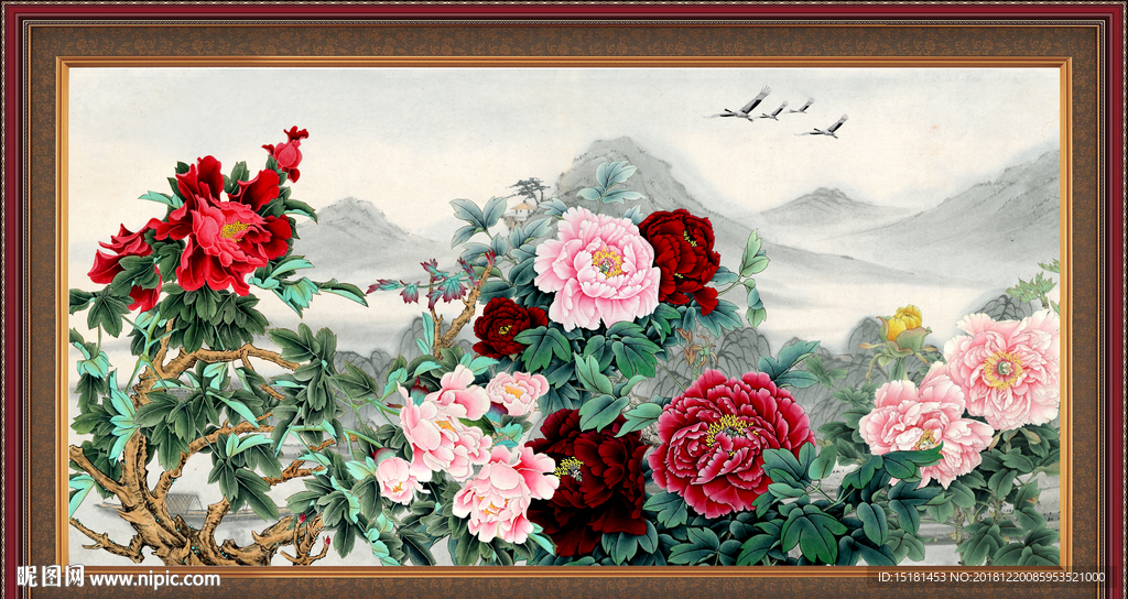 国画牡丹