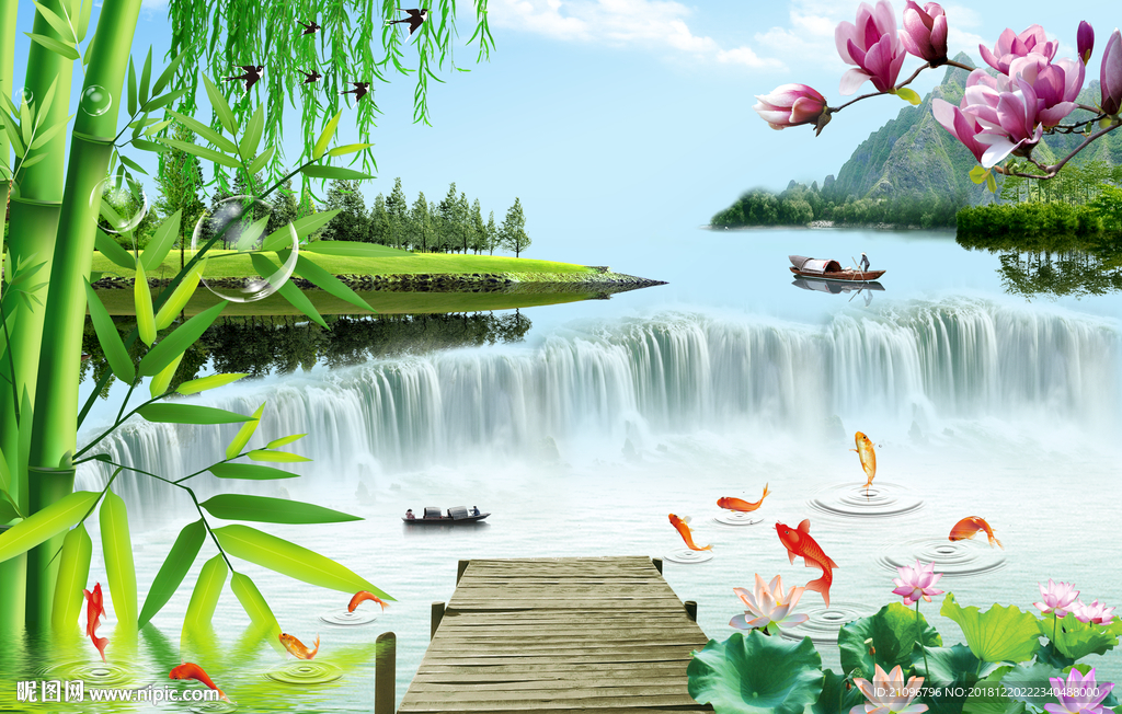 客厅电视背景 3D电视背景墙