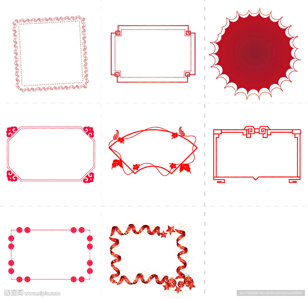 红色边框素材