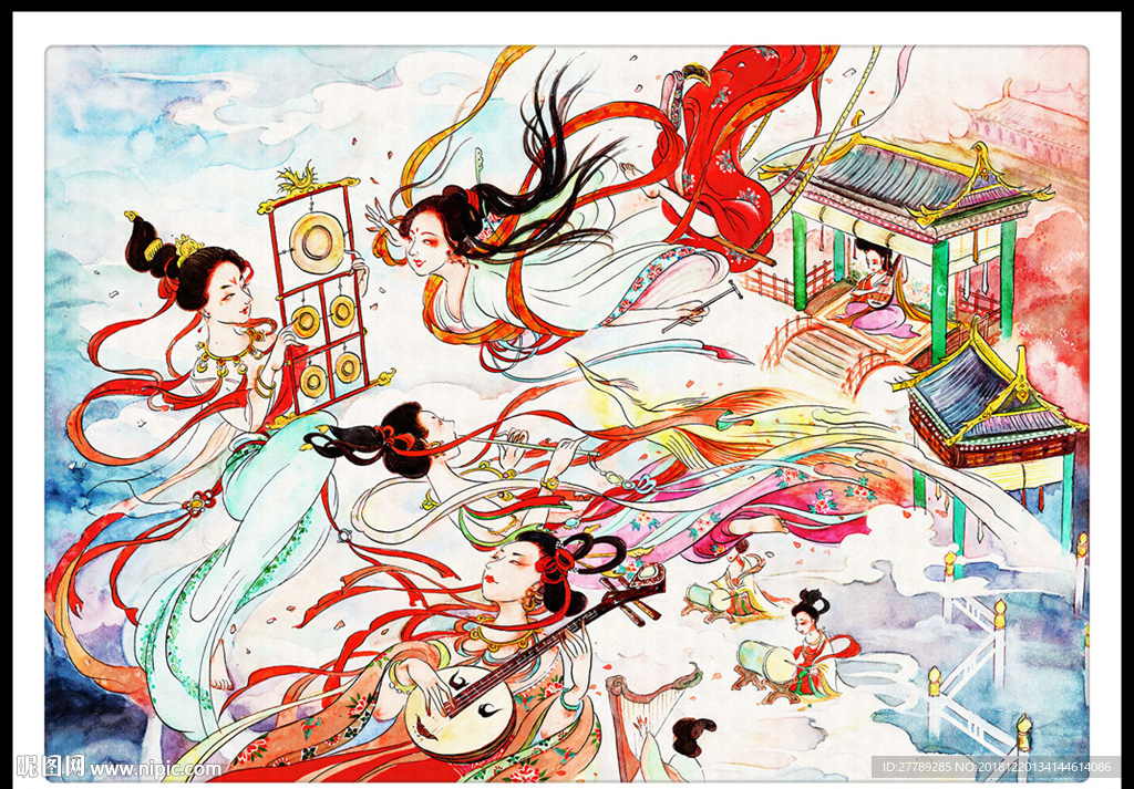 飞天仕女图片