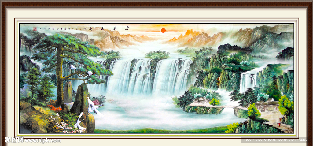 巨幅中国画 巨幅风景画 巨幅山