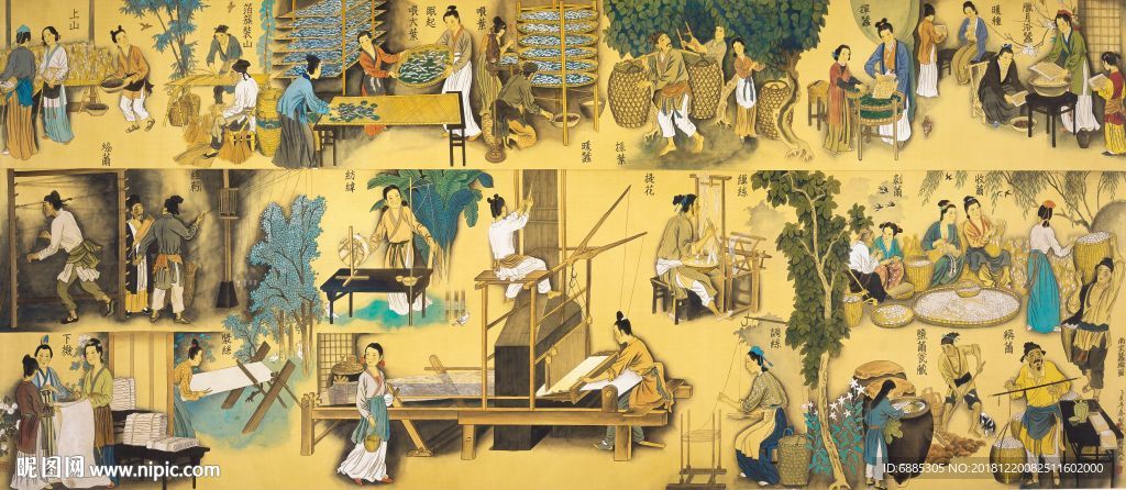 南宋茧织图