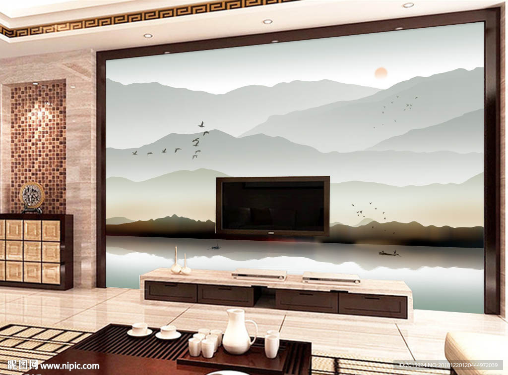 瓷砖背景墙 水晶背景墙 大理石