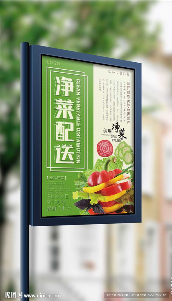 2018年绿色简洁净菜配送蔬菜