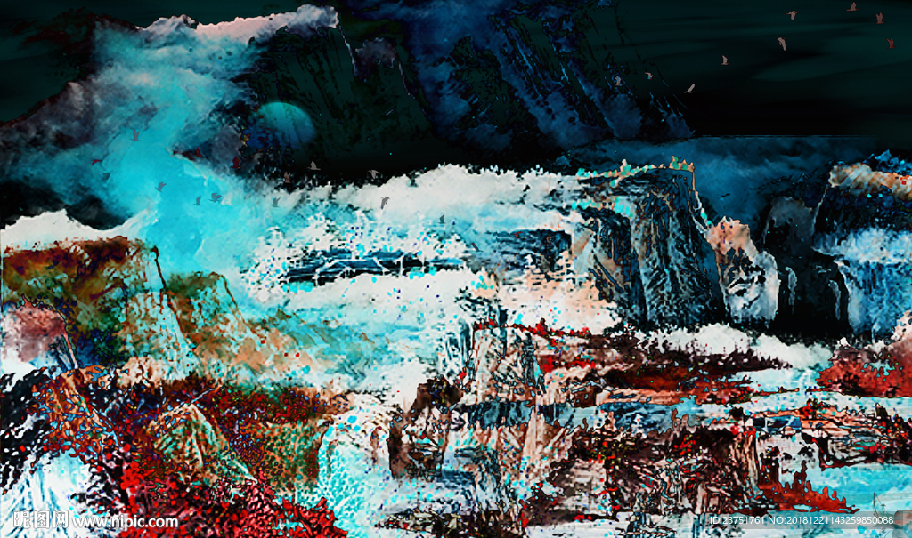 水墨山水画
