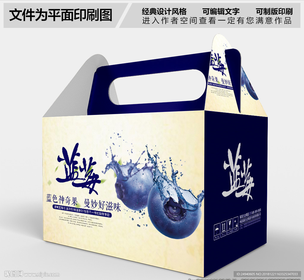 蓝莓包装设计PS