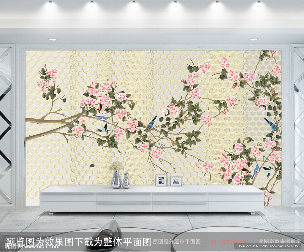 花鸟壁画