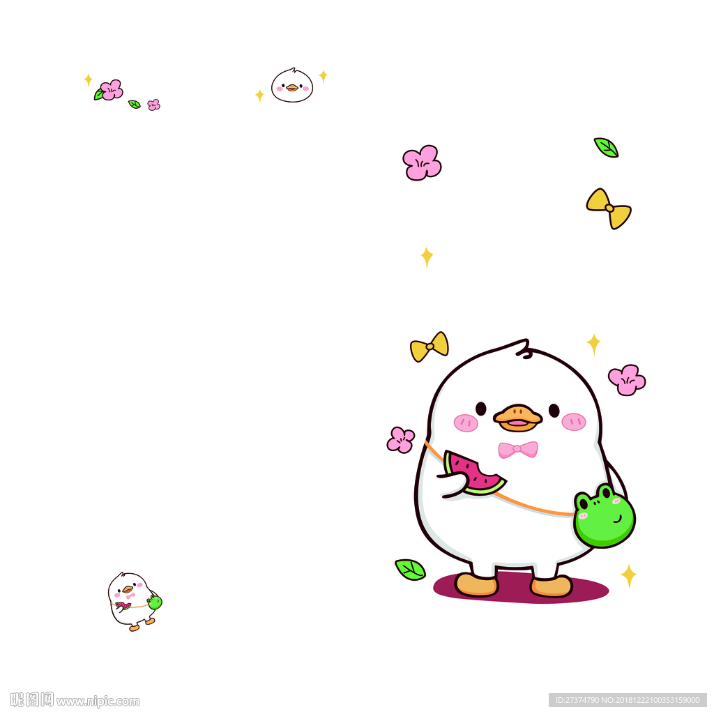 卡通小鸭子