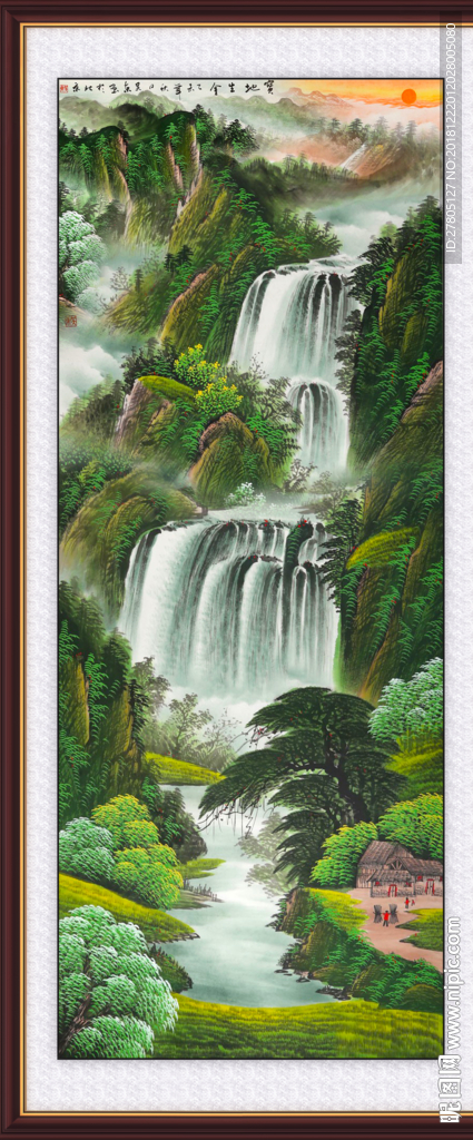 巨幅山水瀑布