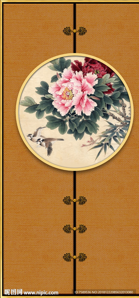 现代创意新中式工笔花鸟画