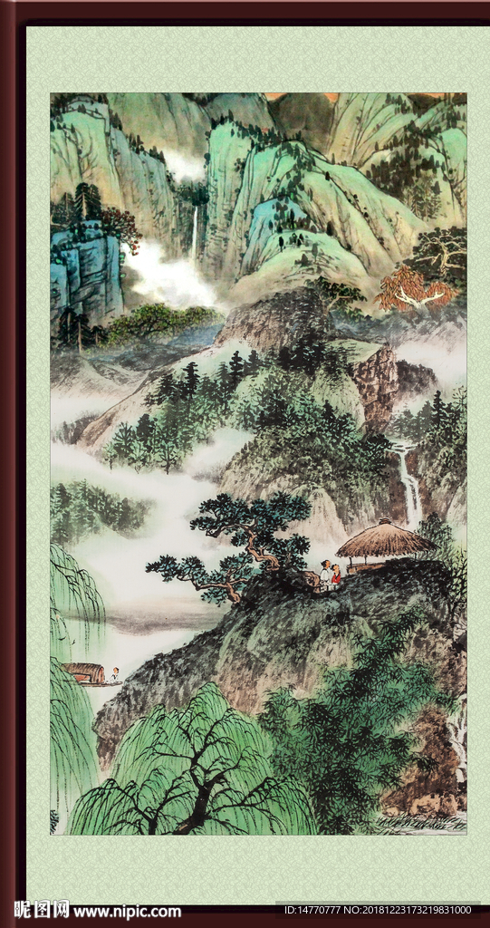 竖幅山水画