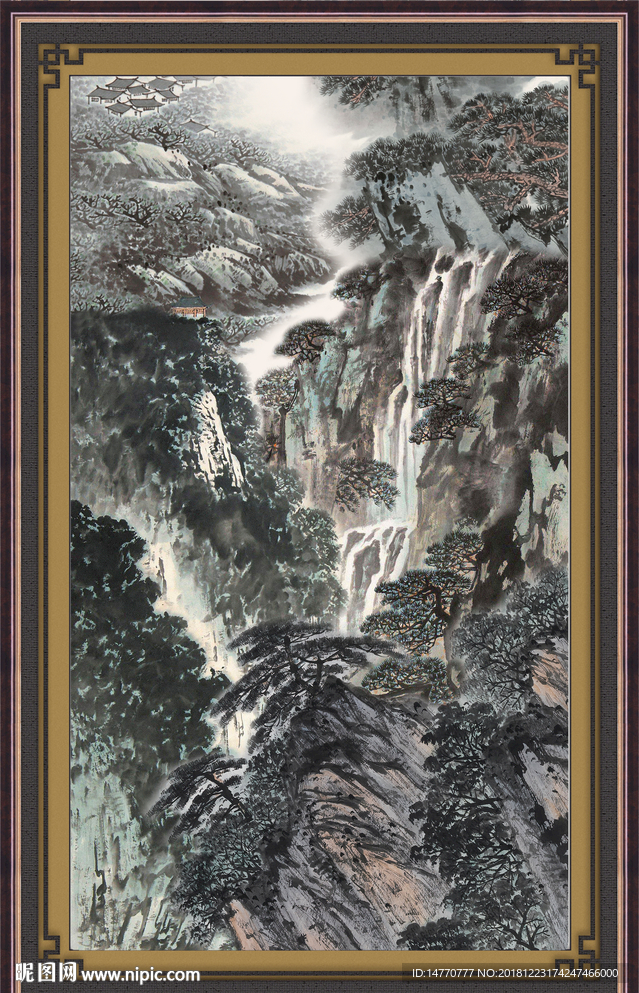 竖幅山水