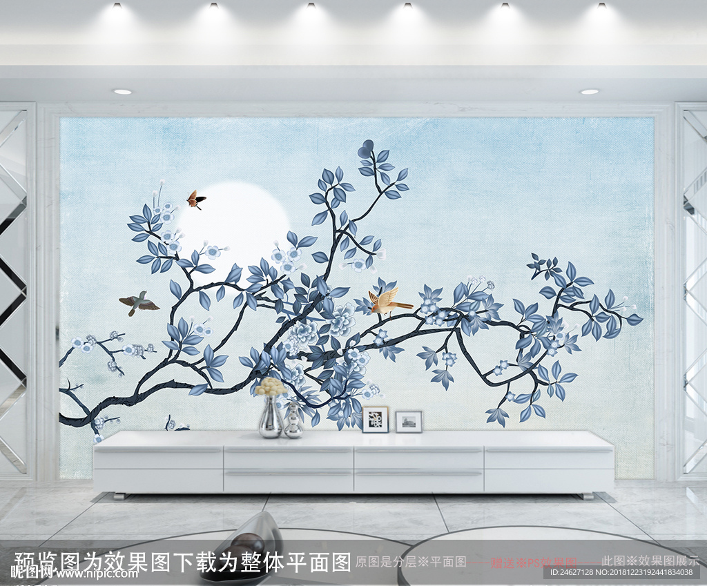 花鸟背景墙