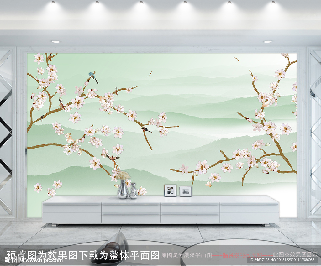 水墨画花鸟