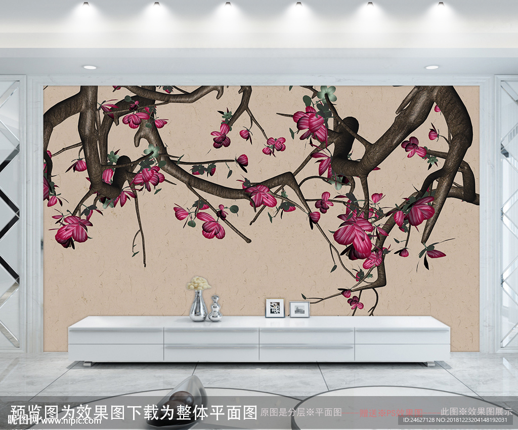 梅花背景墙