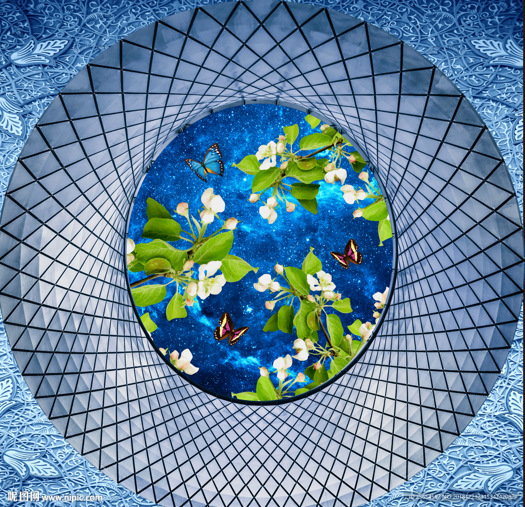 浪漫星空天顶壁画