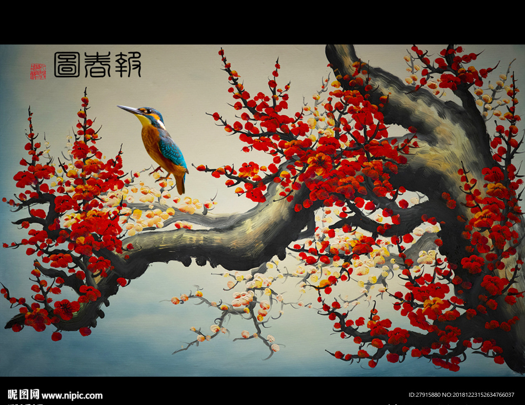 抽象油画无框三联画