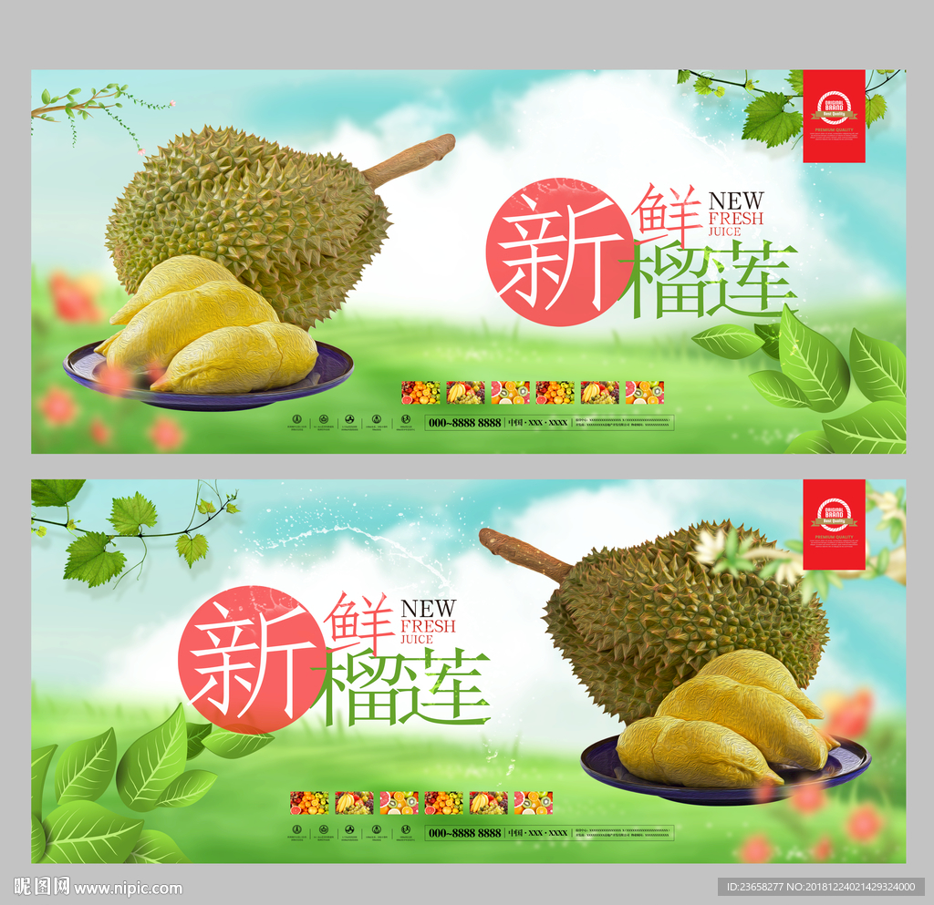 榴莲专卖店 进口榴莲海报
