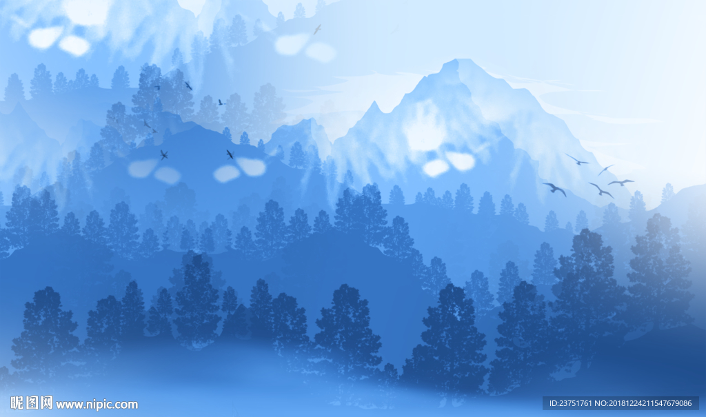 水墨山水画