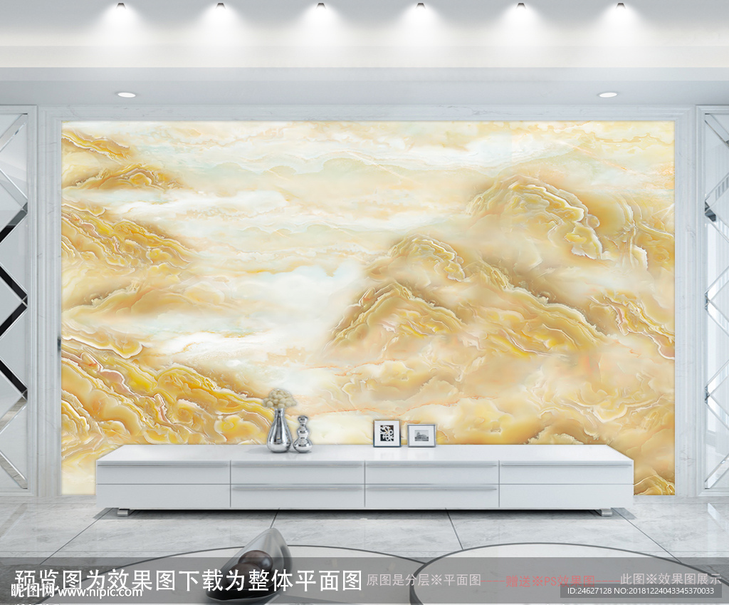 天然石纹背景墙