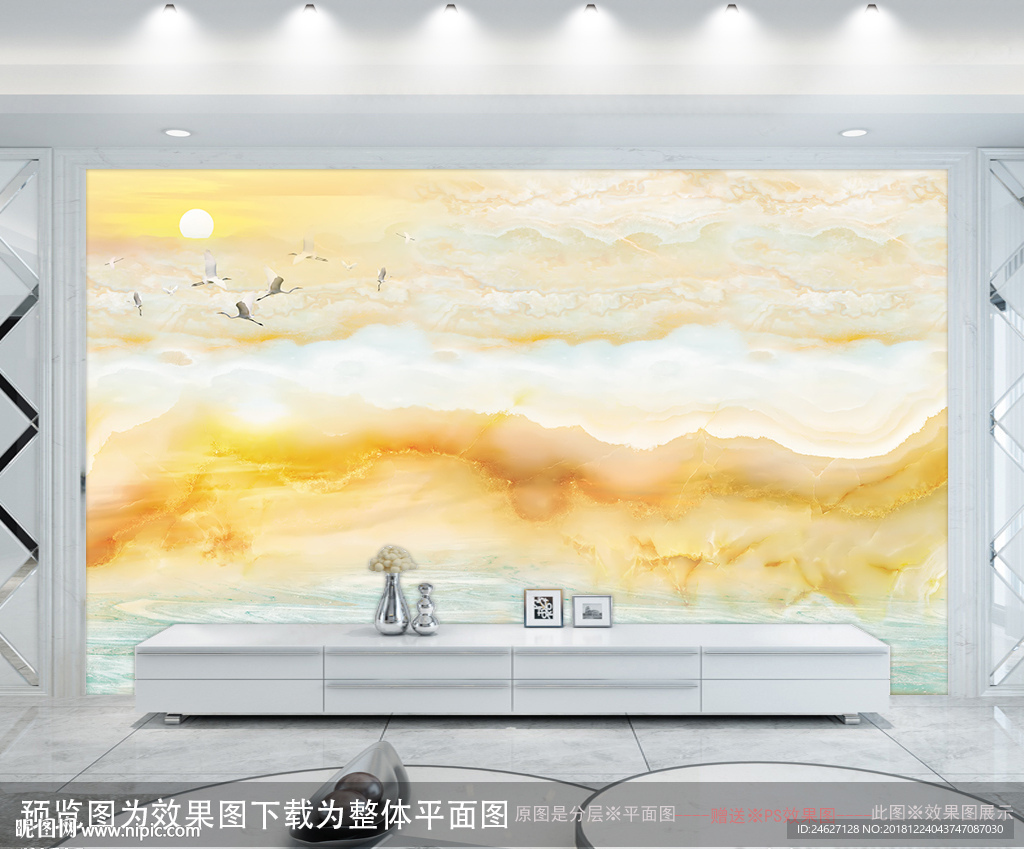 天然石纹背景墙
