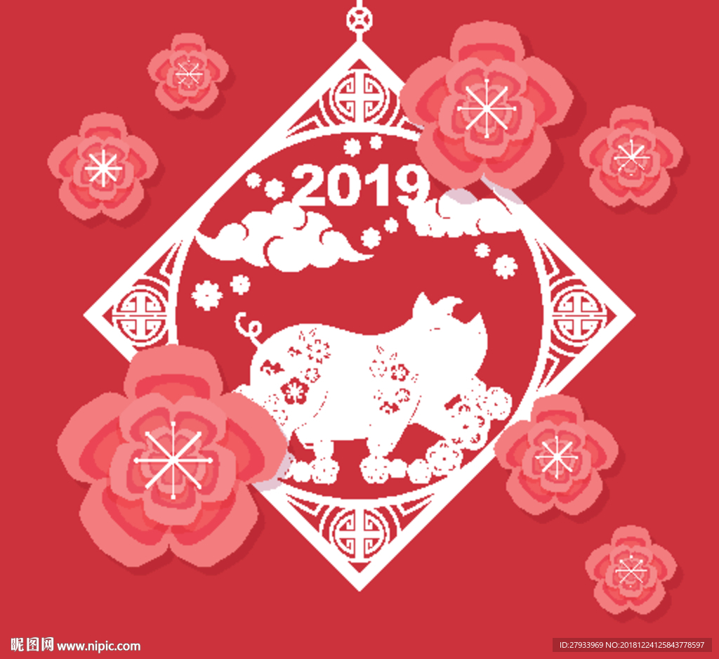 2019猪年新春元素