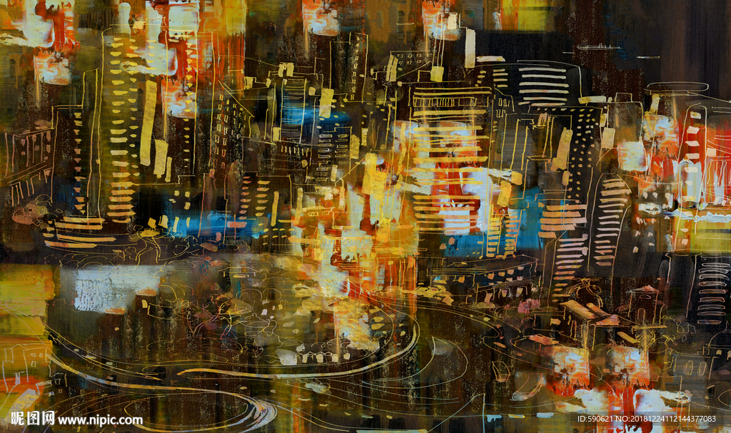 抽象油画