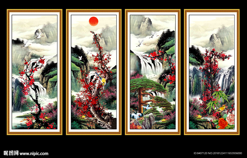 国画梅花