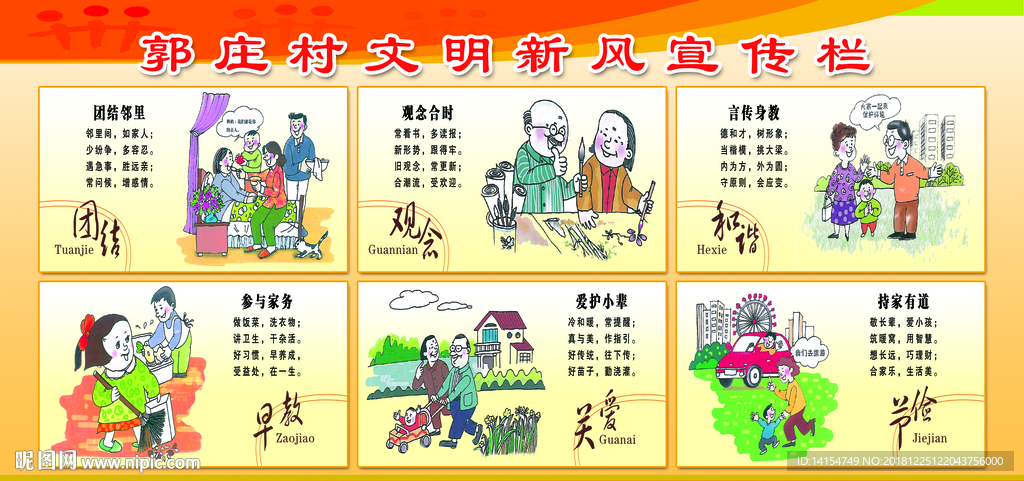 文明新风宣传栏