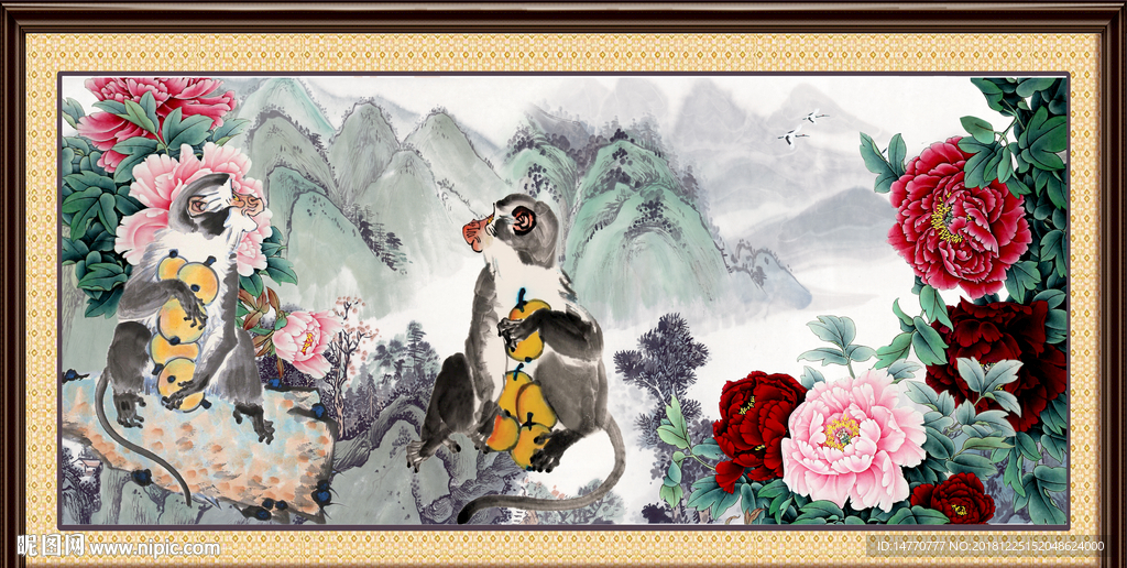金猴迎春 水墨猴子