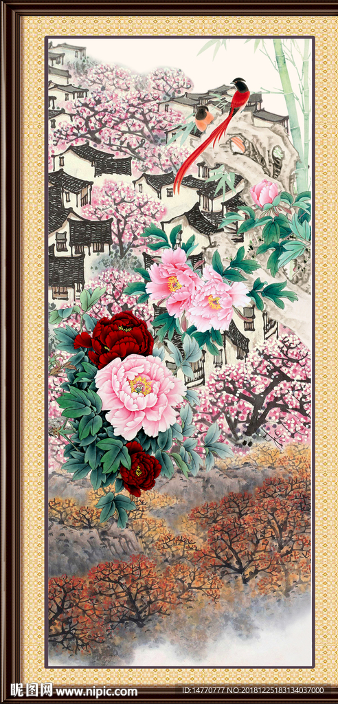 国画牡丹