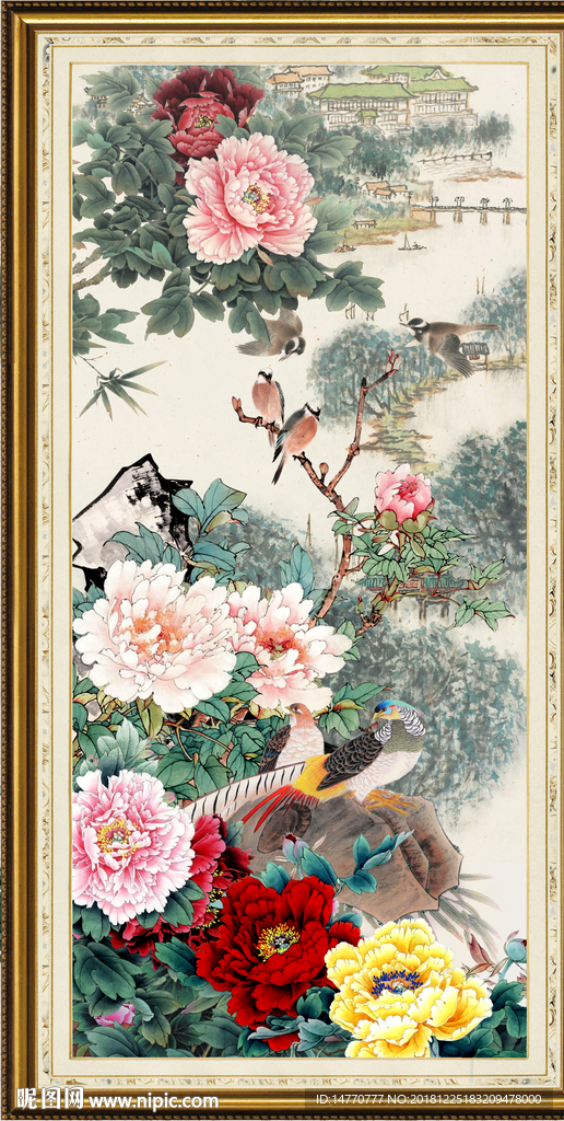 国画牡丹