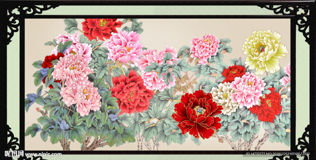 国画牡丹