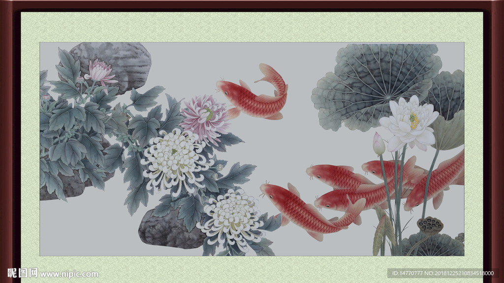 水墨荷花