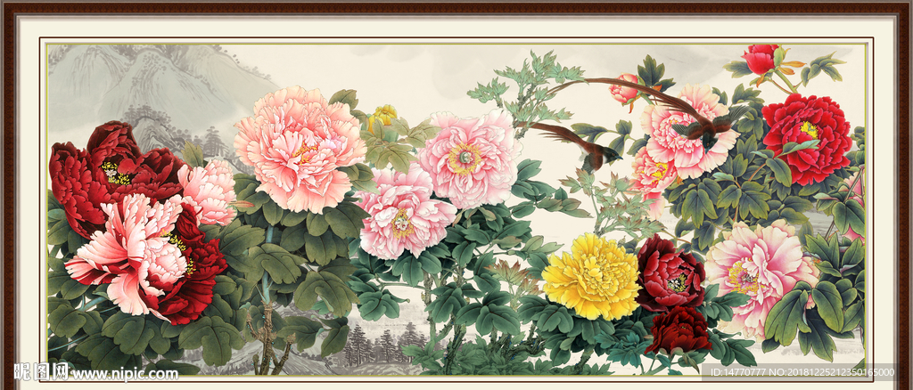 国画牡丹