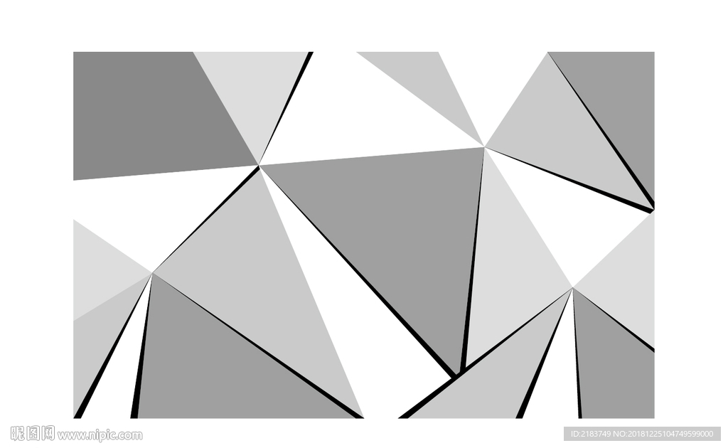 北欧几何色块墙三角形立体简约拼